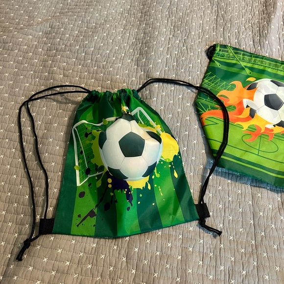 (Bundle 3 for $15) Set of 2! Soccer Drawstring Bags - Picture 4 of 4